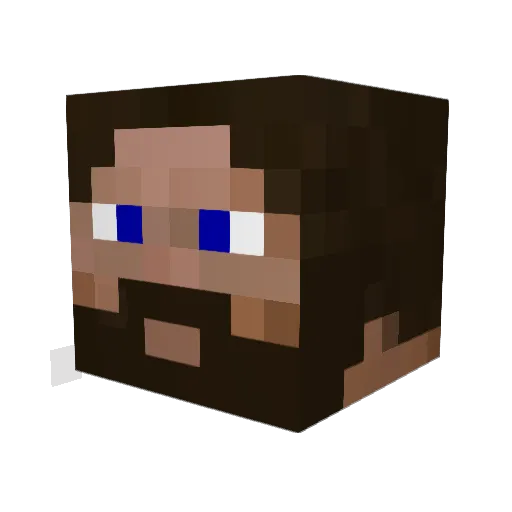 stinkersilky Minecraft avatar head, 3D render