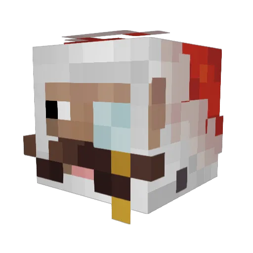 stinkieman Minecraft avatar head, 3D render