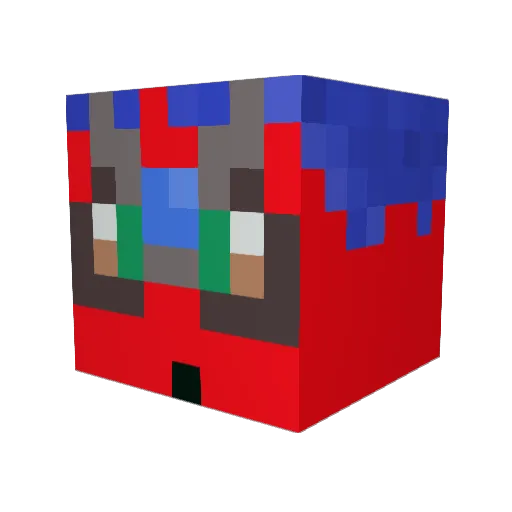 stinkoadam Minecraft avatar head, 3D render