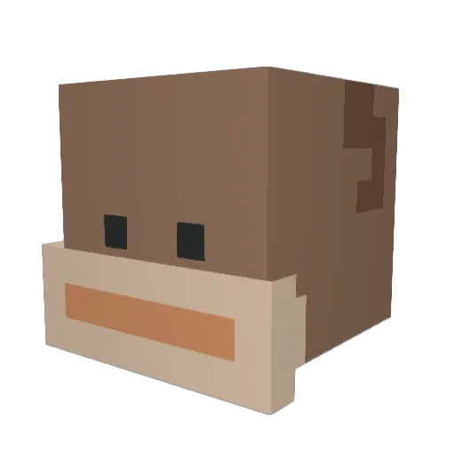 stinkyLegs Minecraft avatar head, 3D render
