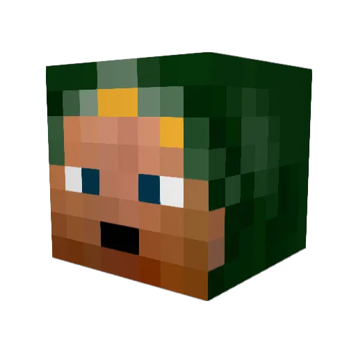 stinkyak Minecraft avatar head, 3D render