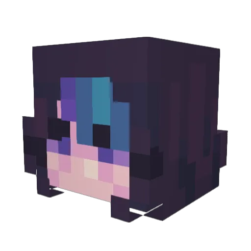 stinkykitti Minecraft avatar head, 3D render