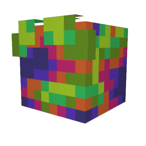 stinkypeach Minecraft avatar head, 3D render