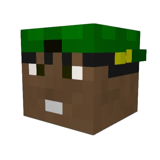 stinkypoopoowee Minecraft avatar head, 3D render