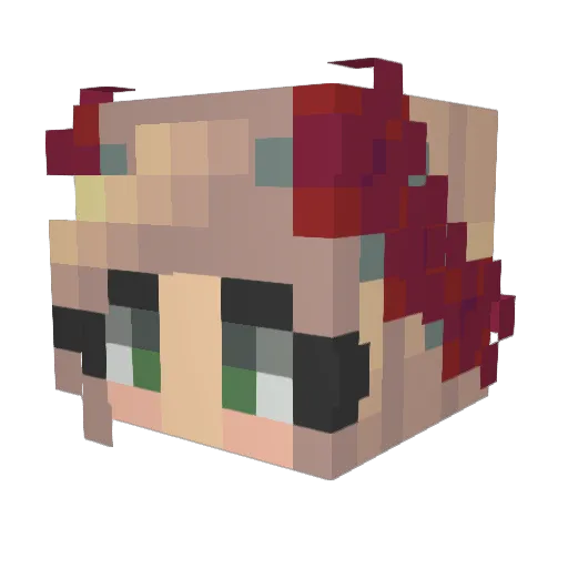stiqli Minecraft avatar head, 3D render