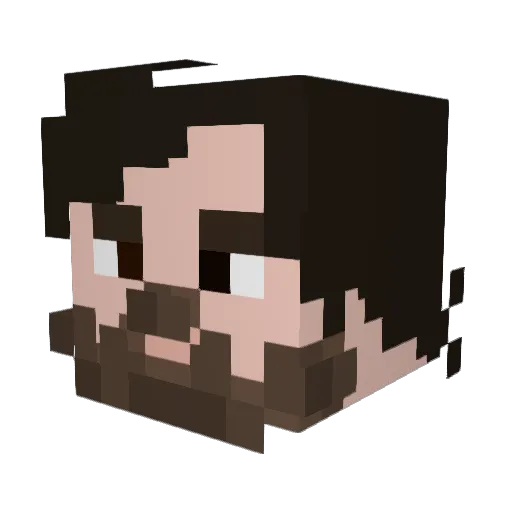 stirlitzx Minecraft avatar head, 3D render