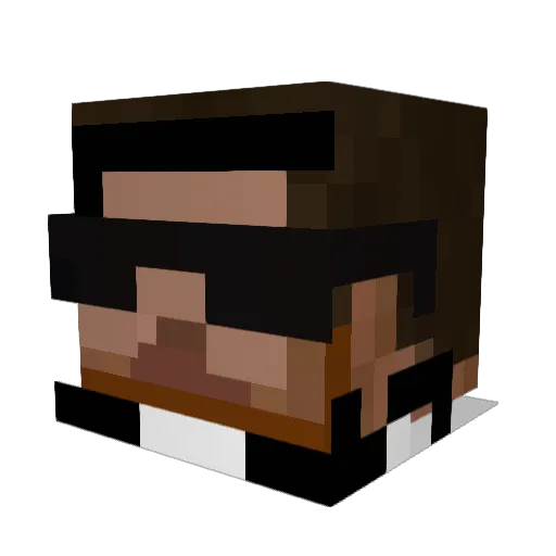 stixSX Minecraft avatar head, 3D render
