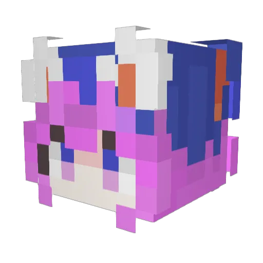 stixpoho Minecraft avatar head, 3D render