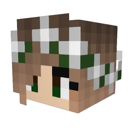 stjumping Minecraft avatar head, 3D render
