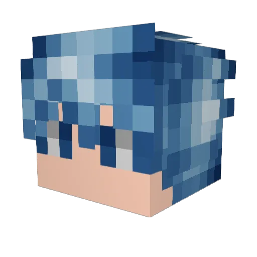 stkziin Minecraft avatar head, 3D render