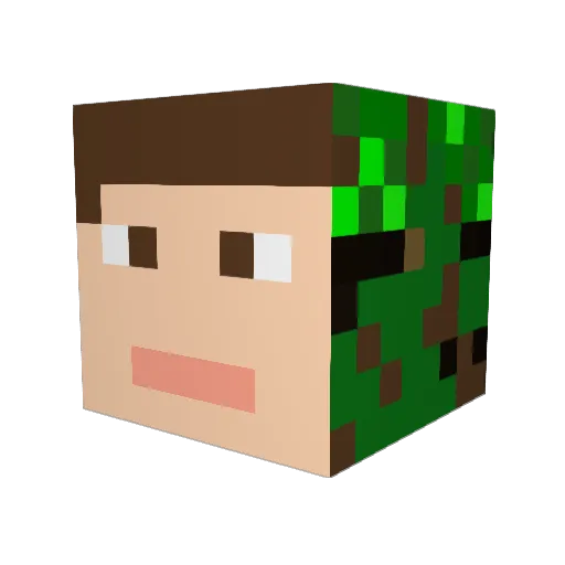stlmaxxx Minecraft avatar head, 3D render