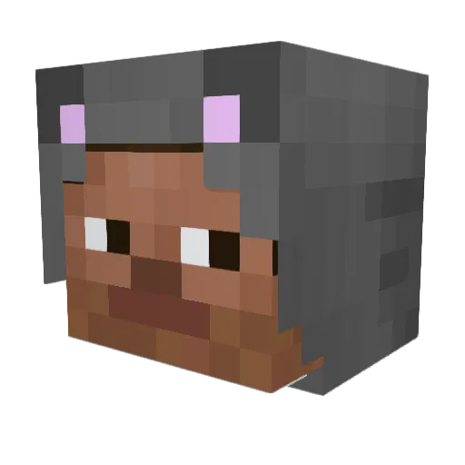 stndtdth Minecraft avatar head, 3D render