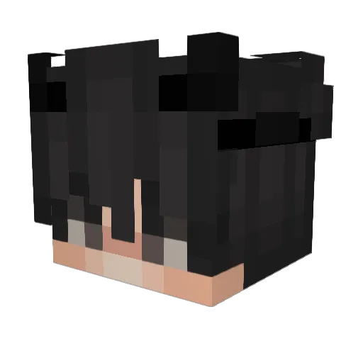 stoat_ Minecraft avatar head, 3D render