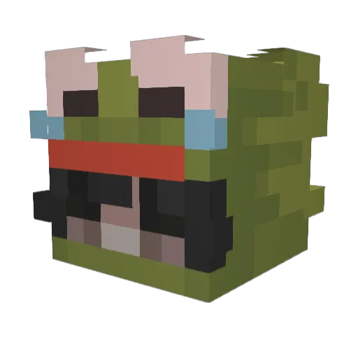 stockerz Minecraft avatar head, 3D render