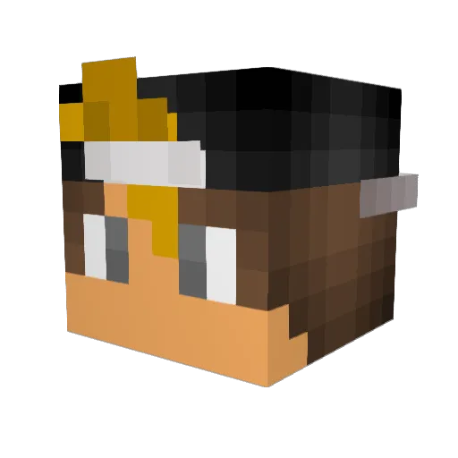 stoff_030 Minecraft avatar head, 3D render