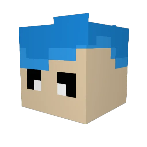 stolicky Minecraft avatar head, 3D render