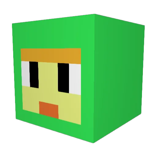 stoligod Minecraft avatar head, 3D render