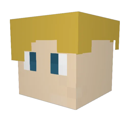 stonered Minecraft avatar head, 3D render