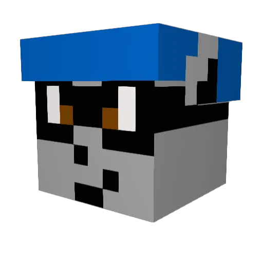 stonks Minecraft avatar head, 3D render