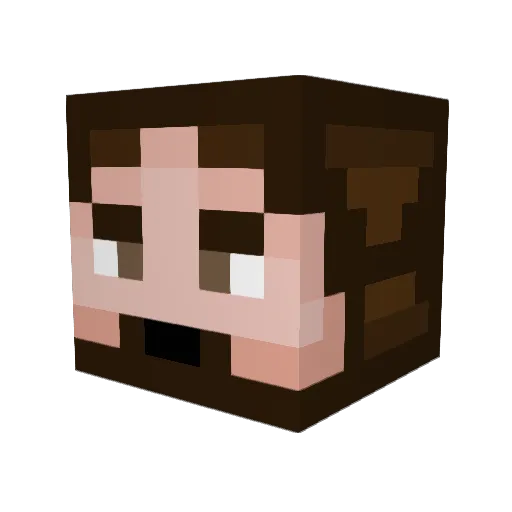 stoogeable Minecraft avatar head, 3D render