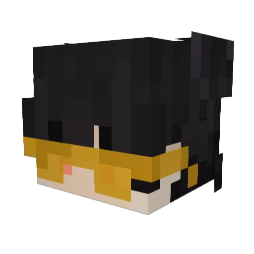 stop60 Minecraft avatar head, 3D render
