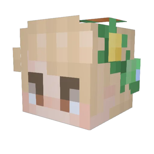 stopbeingfat Minecraft avatar head, 3D render