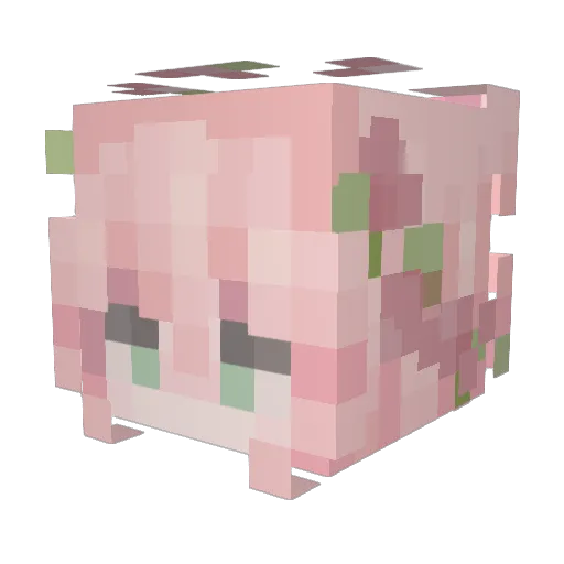 stoppON Minecraft avatar head, 3D render