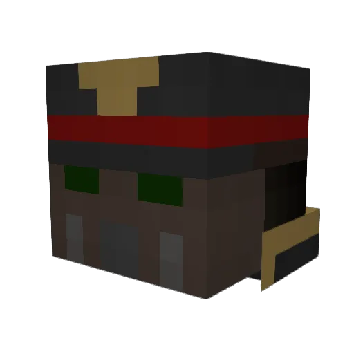 stormscout Minecraft avatar head, 3D render