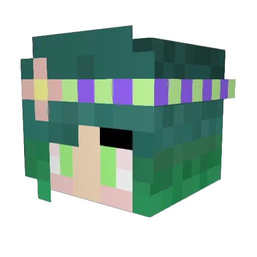 stormy_lilac Minecraft avatar head, 3D render