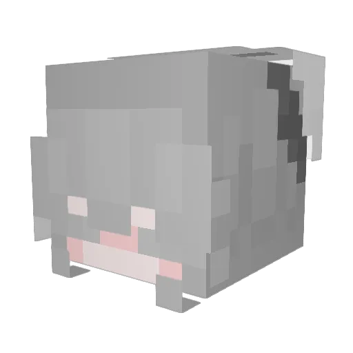story74 Minecraft avatar head, 3D render