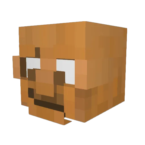 stqri Minecraft avatar head, 3D render