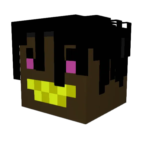strafedhaha Minecraft avatar head, 3D render