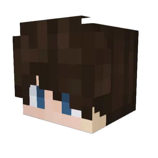 strafex Minecraft avatar head, 3D render