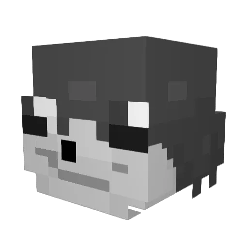 stragliee Minecraft avatar head, 3D render