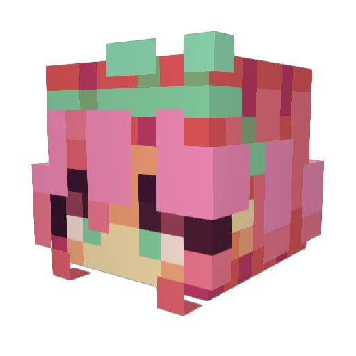 straightpain Minecraft avatar head, 3D render