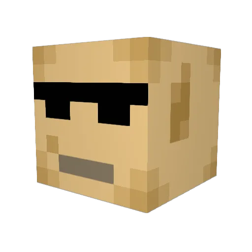 strandsurfer Minecraft avatar head, 3D render
