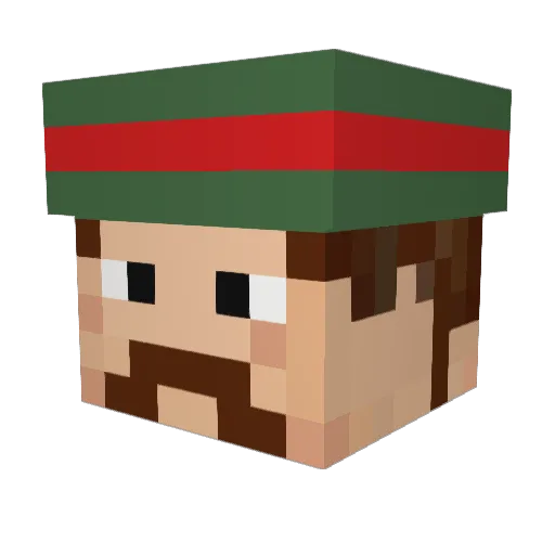 strange_cowboy Minecraft avatar head, 3D render