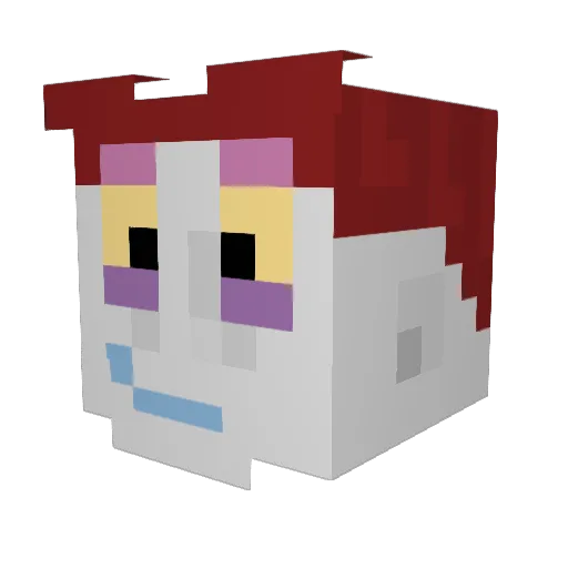 strangebats Minecraft avatar head, 3D render