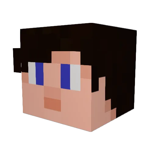 strapafainer Minecraft avatar head, 3D render