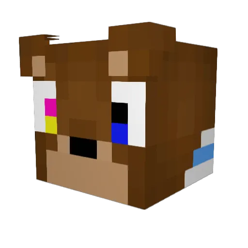 strassenstaub Minecraft avatar head, 3D render