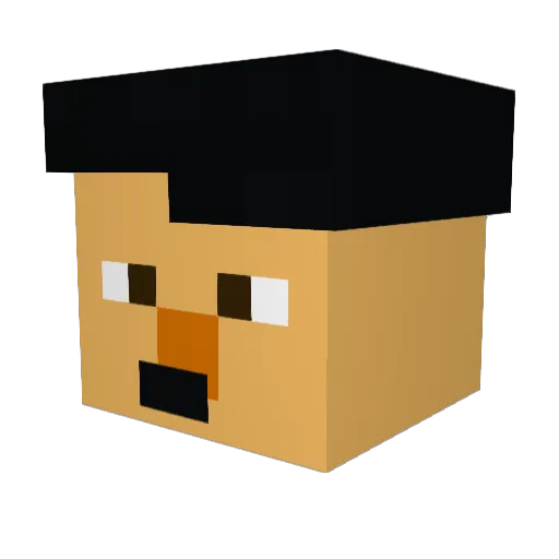 strathroy Minecraft avatar head, 3D render