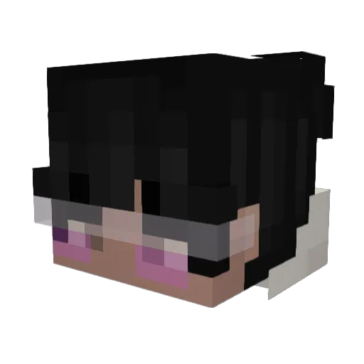strating Minecraft avatar head, 3D render