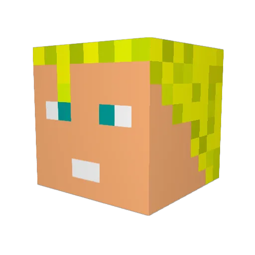 stratospt Minecraft avatar head, 3D render