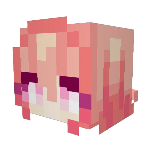 strawbbbby Minecraft avatar head, 3D render