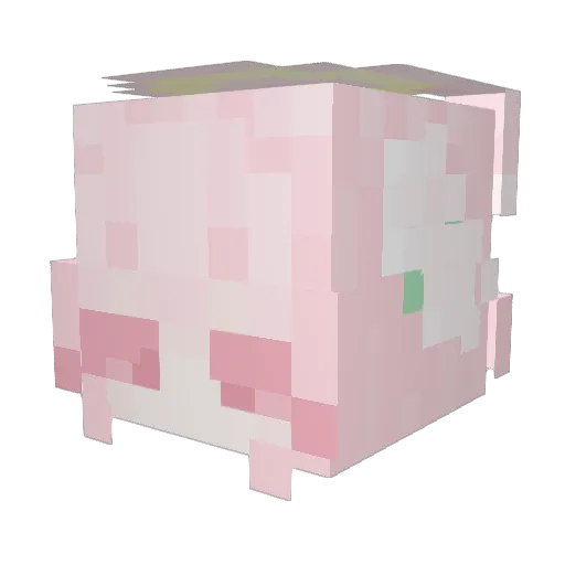 strawberiefloof Minecraft avatar head, 3D render