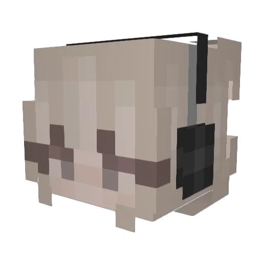 strawberried Minecraft avatar head, 3D render