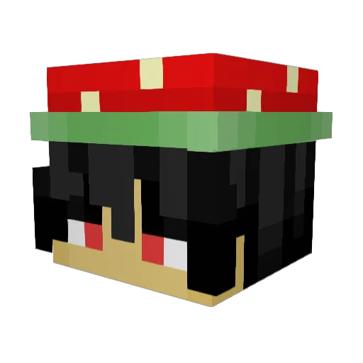 strawberries809 Minecraft avatar head, 3D render