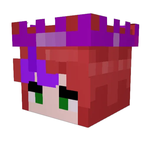 strawberry8153 Minecraft avatar head, 3D render