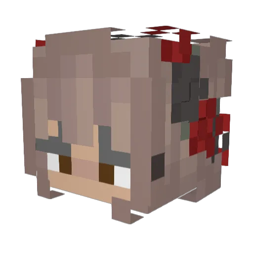 strawberry_bambi Minecraft avatar head, 3D render