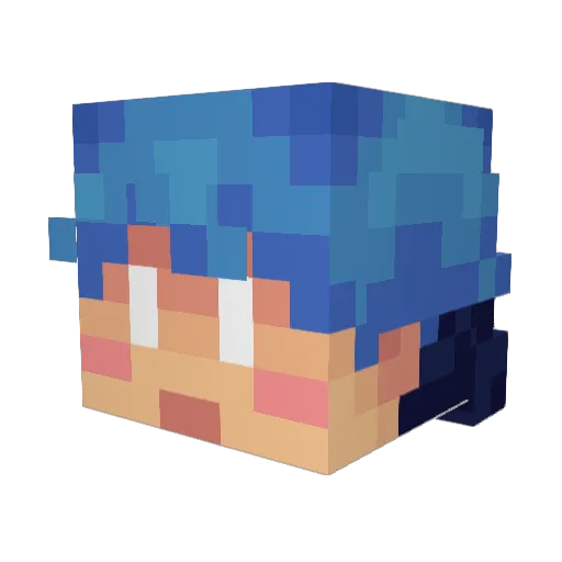 strawberrybambi Minecraft avatar head, 3D render